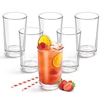 Treo by Milton Embassy Cool Glass Tumbler, Set of 6, 220 ml Each, Transparent |Serve Juices | Cold Drinks | Water | Cocktails | Mixed Drinks