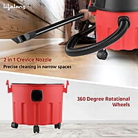 Lifelong 10 litre Vacuum Cleaner for Home - 1000 W, Wet & Dry Floor Cleaner