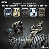 Vibez by Lifelong Trooper Smart Watch for Men 2.02” Always On Display AMOLED, 550 NITS, 60Hz Refresh Rate