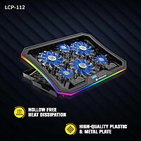 Lapcare Winner Pro LCP‑112 RGB Laptop Cooling Pad – 6 Fans, 7-Angle Adjustable, Dual USB