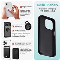 Ambrane 4 in 1 Wireless Charging 10000mAh Power Bank 22.5W Fast Charging, USB & Type C Output, Power Delivery, Quick Charge for iPhone, Android & Other Devices Aerosync Quad