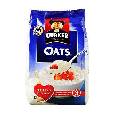 Quaker Oats Breakfast Cereal - Rich In Protein, Dietary Fibre, Nutritious, Easy To Cook, 400 g Pouch