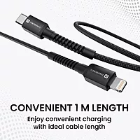 POR 2166 Konnect X C-Lightning – 27W Type-C to Lightning Braided Cable | 1M | Black