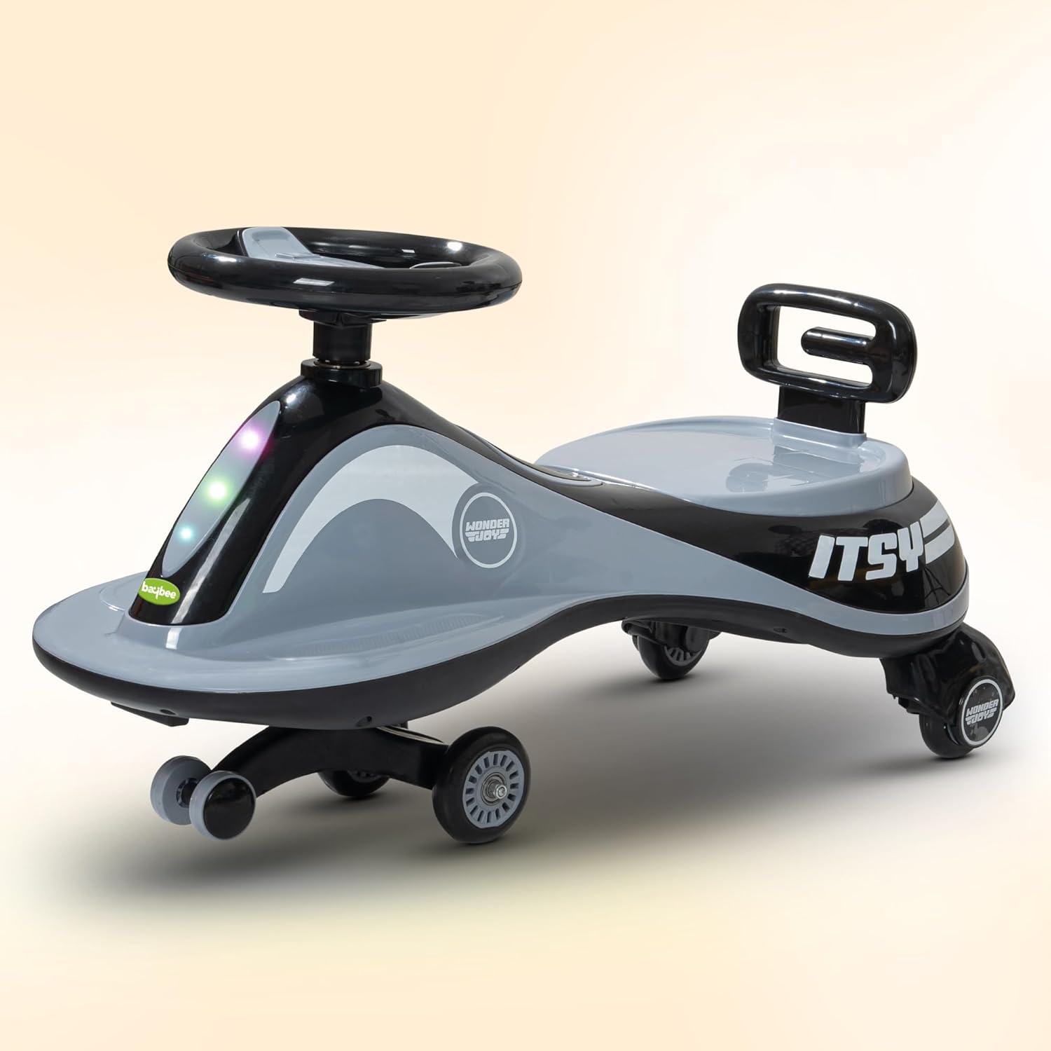 Baybee Pluto Kids Magic Swing Cars for Kids, with Led Lights, Scratch Free PP Wheels & Music-Black Baybee Pluto Kids Magic Swing Cars for Kids, with Led Lights, Scratch Free PP Wheels & Music-Black