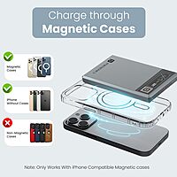 Portronics Magclick 5K is a 5000mAh magnetic wireless charger designed for convenience. It offers fast charging, portability, and a sleek design, making it perfect for on-the-go power needs.