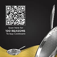 ‎Preethi Diva Collection Triply Stainless Steel Fry Pan with API Technology, 26 cm, Gas & Induction