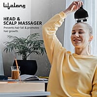 Lifelong LLM225 Rechargeable Head, Scalp Full Body Pain Relief Massager, Electric Head Kneading Massager,4 Speed Modes