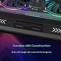 Portronics My Buddy AIR 5 Laptop Stand – Multi-Level | RGB Lighting | Cooling Fan | Black