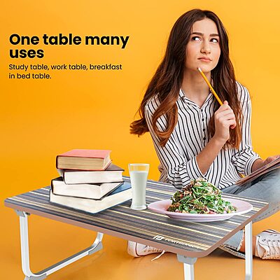 POR 1819 My Buddy J Portable Laptop Table – Folding Legs | Brown | 1 Year Warranty