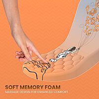 Portronics Comfipad Mouse Pad – Orange, Ergonomic with Wrist Support & Non-Slip