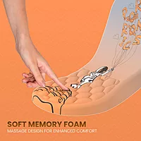 Portronics Comfipad Mouse Pad – Orange, Ergonomic with Wrist Support & Non-Slip