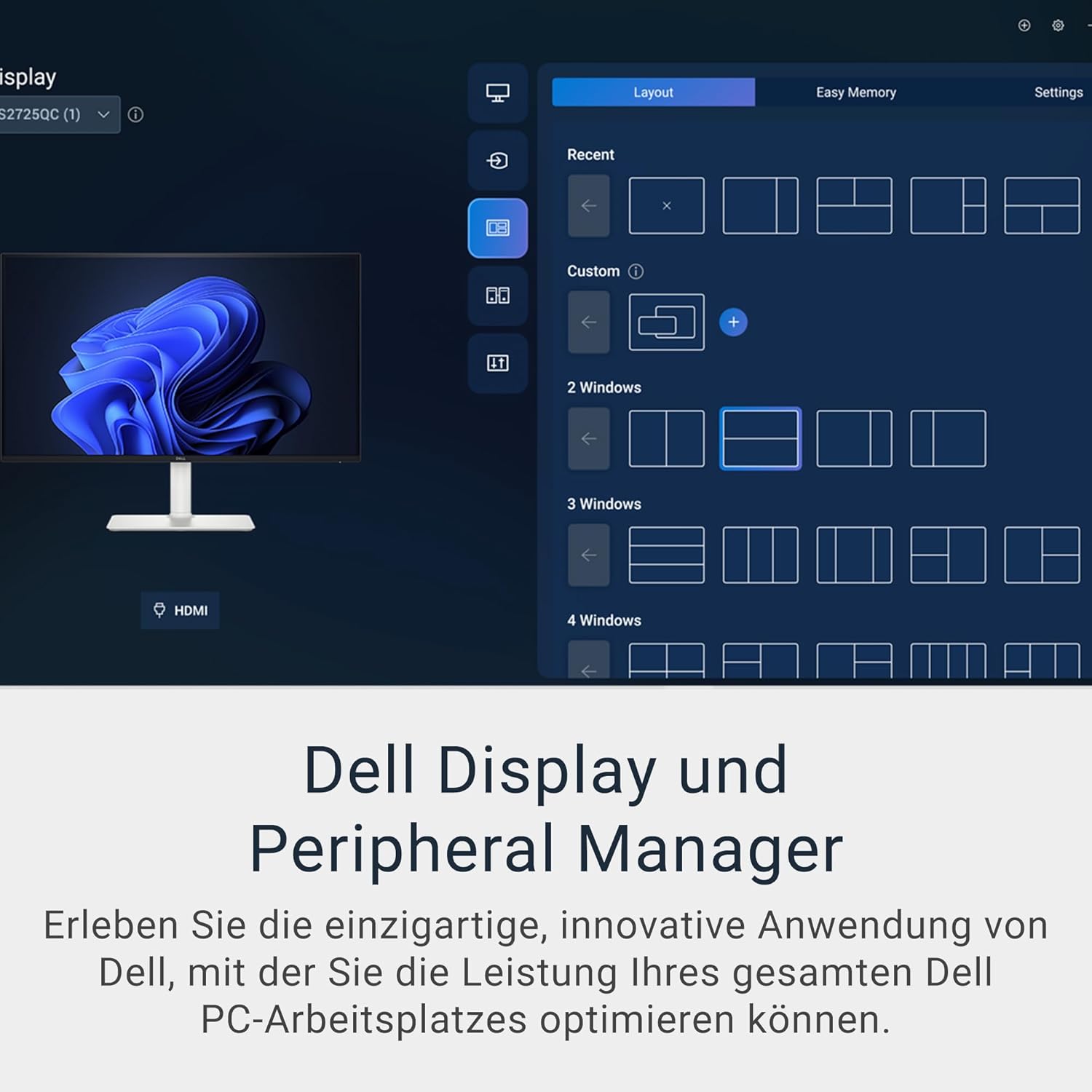 Open Box Dell 27"/68 |IPS 120Hz |350 cd/m2 | 4 ms, Contrast 1,500:1| Tilt, Height, Pivot & Swivel Adjustable |Ports: 2X HDMI| 2 * 5W Speakers|99% SRGB |AMD Free sync Premium, S2725QS