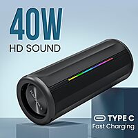 Portronics 2981 Nova BT Speaker – 40W | Bluetooth v5.3 | Handsfree Calling | Black |