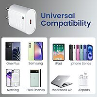 Portronics Adapto 45A 45W GaN Charger – 1 PD Port, No Cable Included