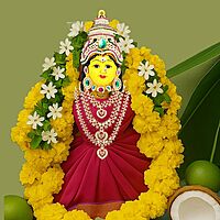God Ornament Goddess Varalakshmi Stone Face/Mugam