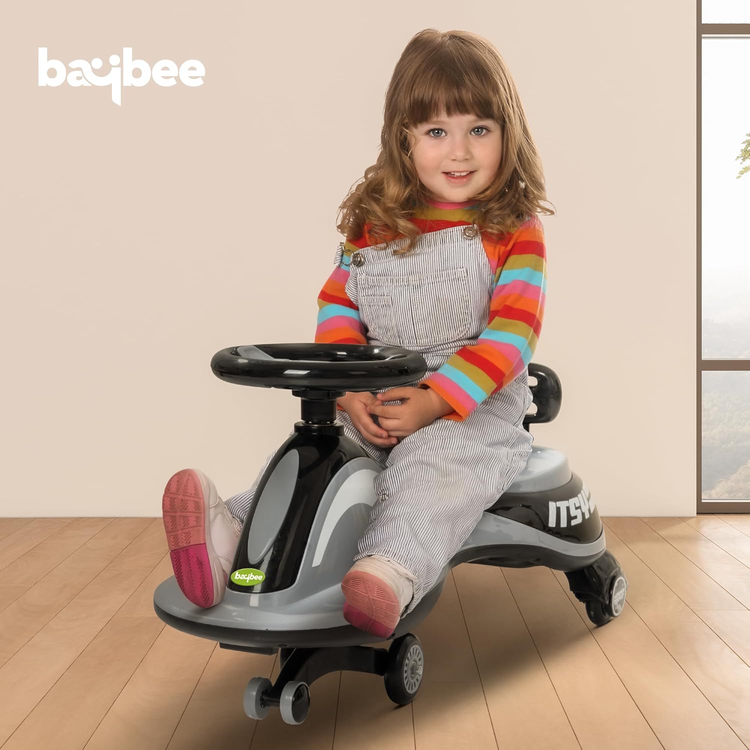 Baybee Pluto Kids Magic Swing Cars for Kids, with Led Lights, Scratch Free PP Wheels & Music-Black Baybee Pluto Kids Magic Swing Cars for Kids, with Led Lights, Scratch Free PP Wheels & Music-Black