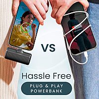 Portronics Power Pebble 5000mAh Powerbank – 20W PD Output | Foldable Pin | LED Indicator