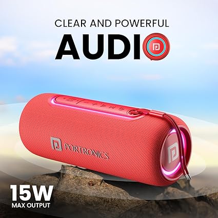 Portronics Resound 2 | 15W Soundbar with Deep Bass, Bluetooth & 2000mAh Battery (RED) Portronics Resound 2 | 15W Soundbar with Deep Bass, Bluetooth & 2000mAh Battery (RED)