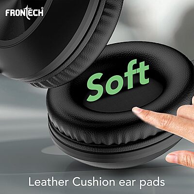 Frontech HF-3451 – Wired multimedia headphone with rich sound, soft ear cushions, and adjustable headband for comfortable daily use.