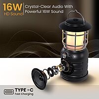 Portronics ilumi II 16W HD Sound Bluetooth Speaker With LED Lamp