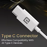 Portronics Conch Theta C – Type-C Earphones with Mic, sleek design, crisp sound, comfortable fit, perfect for music and calls, lightweight, durable, ideal for smartphones and devices with Type-C.