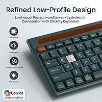 Portronics Bubble Dock 2.0 Bluetooth + Wireless Keyboard – Multimedia Keys | Green | 1 Year Warranty