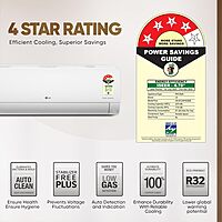 LG 1 Ton 4 Star DUAL Inverter Split AC (Copper, AI Convertible 6-in-1 with VIRAAT Mode, Faster Cooling & Energy Saving, 4 Way Swing, HD Filter with AntiVirus Protection