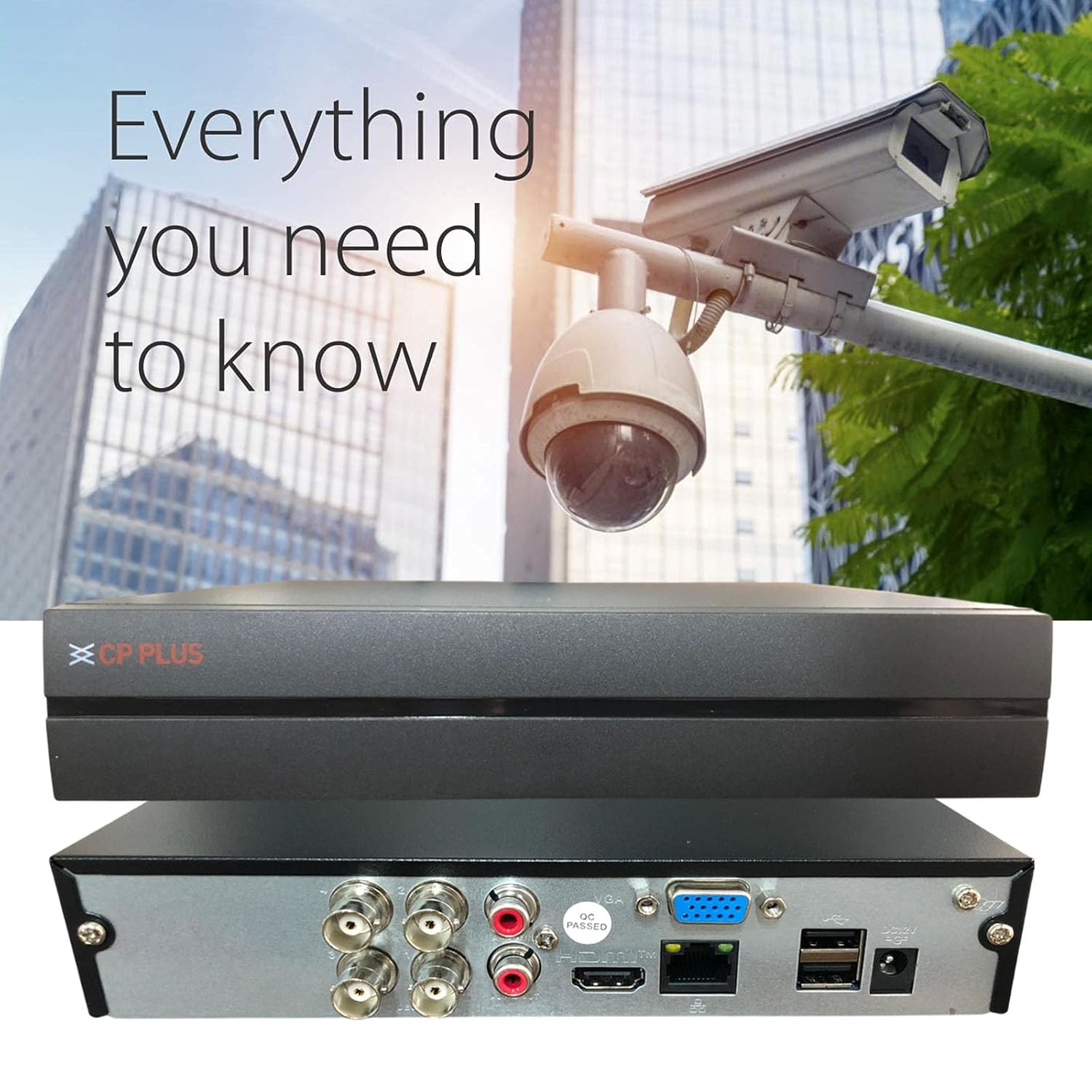 Open Box CP Plus 4 Channel Full HD DVR with H.265+ Compression – Upto 2.4MP Camera Support, Black, CP-UVR-0401E1-IC2