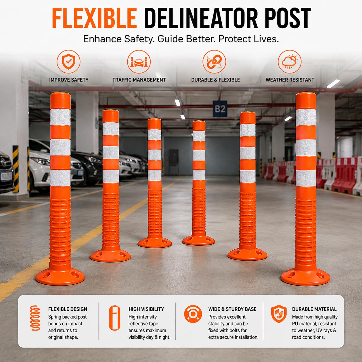 H2-PSPF PLASTIC SPRING POST FLEXIBLE 600GM