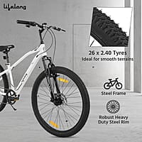 Lifelong Cycle for Men & Women - 26T MTB Cycle - MultiSpeed 7-Speed Bicycle - Dual Disc Brake Cycle