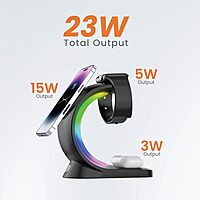 Just Corseca SwiftCharge 3-in-1 Wireless Charger – 15W Fast Charging | Phone, Earbuds & Watch