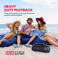 Portronics Dash 12 60W Party Speaker features powerful sound, built-in mic, and vibrant LED lights. Perfect for parties, it offers Bluetooth connectivity, long battery life, and easy portability.