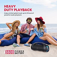 Portronics Dash 12 60W Party Speaker features powerful sound, built-in mic, and vibrant LED lights. Perfect for parties, it offers Bluetooth connectivity, long battery life, and easy portability.