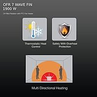 Havells OFR 7 Wave Fins with Fan 1900 watt