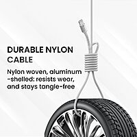 Portronics Konnect X – USB to 8-Pin Cable, 3A, 1M, White. Fast charging and data transfer, durable design, compatible with all 8-pin devices. Perfect for everyday use and travel.