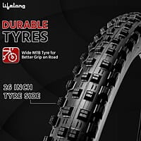 Lifelong Cycle for Adults - MTB Gear Cycle, Mountain Bike with V- Brakes - Lightweight, Bicycle for Men and Women Rider