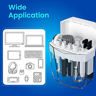 Portronics Clean ONE 16-In-1 Cleaning Kit for Laptop, Mobiles, and Tablets – White