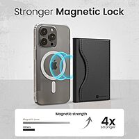 Portronics 3194 Wallet X – Magnetic 3-Fold Card Holder | Black | 6 Months Warranty