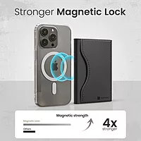 Portronics 3194 Wallet X – Magnetic 3-Fold Card Holder | Black | 6 Months Warranty