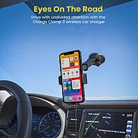 Portronics Clamp 3 Wireless Car Charger – 15W Fast Qi, designed for effortless charging on the go. Securely holds your phone while delivering rapid power, ensuring a seamless driving experience.