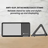 Portronics Freedom 5 15W Wireless Charger & Photo Frame – iPhone 12+ | Black