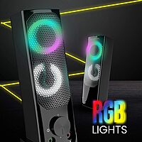 Zebronics Zeb-Wonderbar 10 – 2.0 RGB USB Speaker with Rich Sound, Stunning RGB Lights & Stylish Design