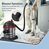 AGARO Ace Wet & Dry Vacuum Cleaner, 1600 Watts, 21.5 kPa Suction Power, 21 litres Tank Capacity 3L Dust Bag
