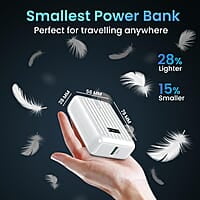 Portronics Zapcell 10k 10000mAh 22.5W Pocket Size Powerbank With Compact And Light Weight Design