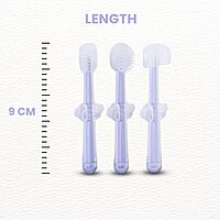 Baby Toothbrush 3 In 1 Silicone Toothbrush Set for Infants and Toddlers