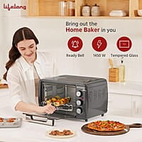 Lifelong OTG 25 Litre for Kitchen with Barbeque Tray - 1450W Oven Toaster Griller Machine Electric