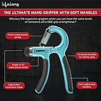 Lifelong Adjustable Hand Grip Strengthener, Hand Gripper for Men & Women for Gym Workout