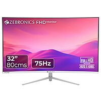 Zebronics AC32FHD 32" Curved FHD Monitor – 75Hz delivers stunning visuals, sleek design, ideal for gaming, vibrant colors, smooth performance.