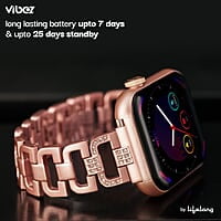 Vibez by Lifelong Premium Luxury Smartwatch for Women- Valentines Day Series -1.85" HD Display