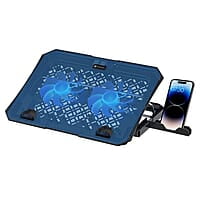 Portronics My Buddy Air 2 Laptop Cooling Pad with Dual Cooling Fans, Multi-Level Height Adjustable, Mobile Holder